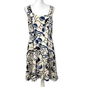 Vanessa Virginia Anthropologie Scoop Neck Dress Floral Lined Sleeveless